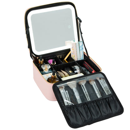 Makeup Travel Case Organizer With LED Lights
